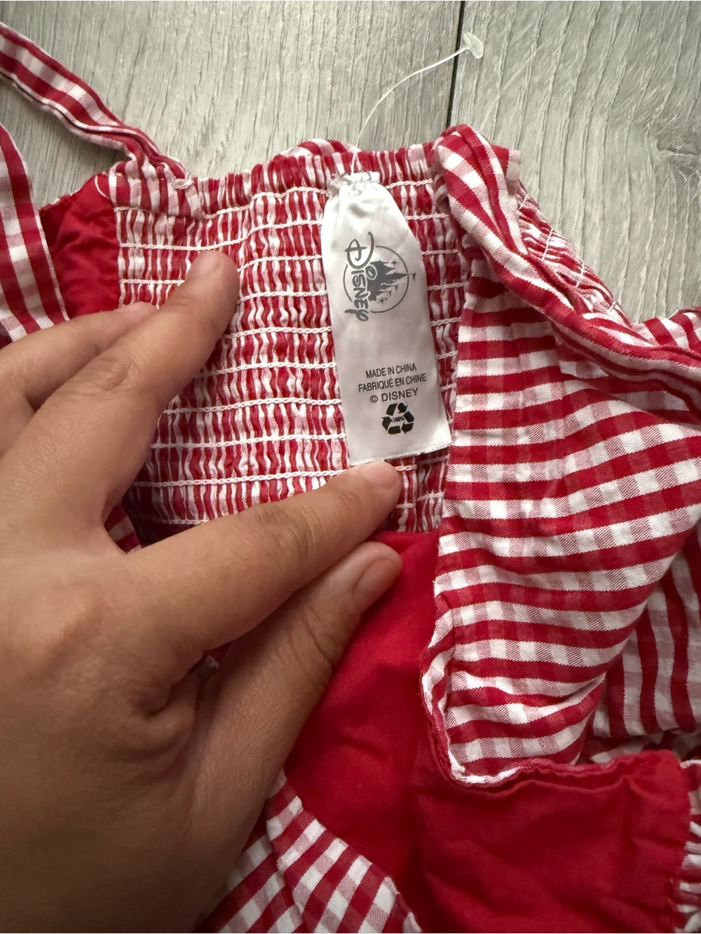 Red Gingham Ruffle Minnie Dress - Picture 3 of 4